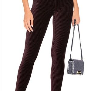 Free People Striped Velvet Leggings
